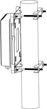 Produktbild Allnet Switch unmanaged outdoor 3 Port Gigabit 100W zbh. Mast-Montage/Pole-Mount Kit (3 Ports)