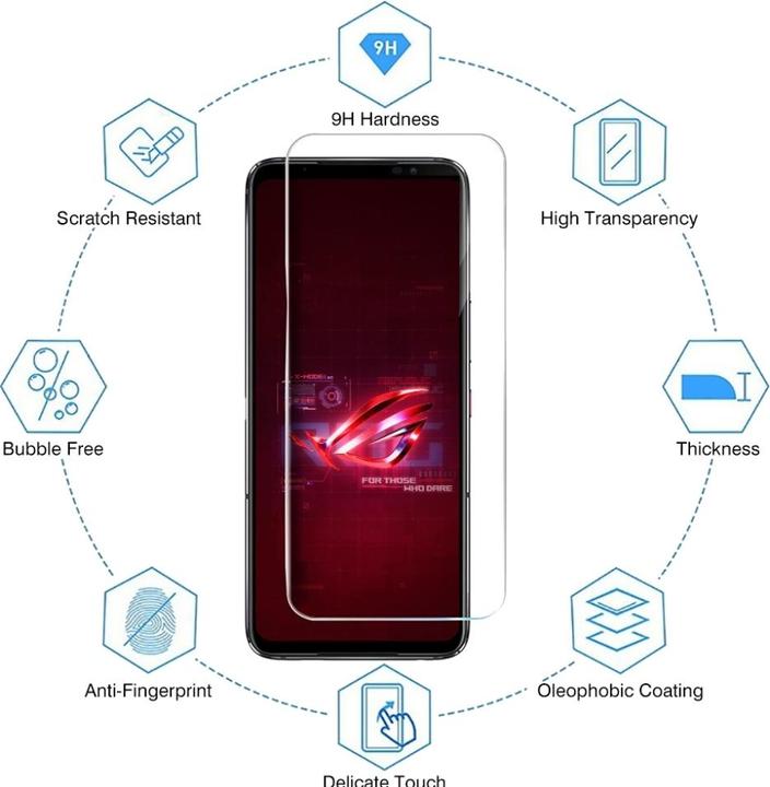 Image du produit Screenguard Asus ROG Phone 6 Protection en verre blindé Case Friendly Design (1 pièce(s), Asus ROG Phone 6)