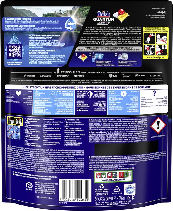 Image du produit Finish Quantum Plus (Tabs, 54 x)