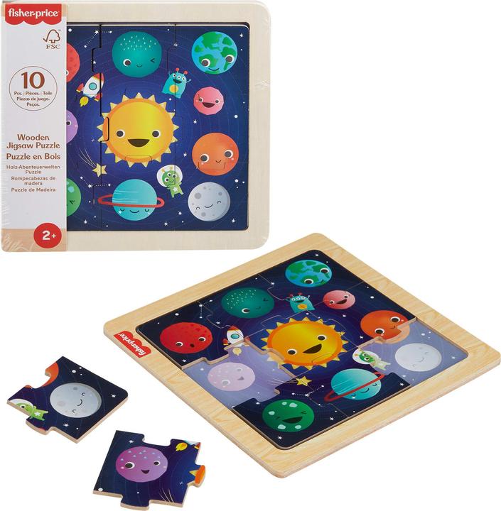 Produktbild Fisher-Price Holz-Abenteuerwelten Puzzle (9 Teile)