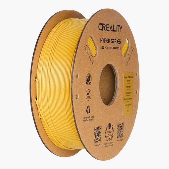 Produktbild Creality Hyper Speed PLA 1,75mm Filament 1kg (PLA, 1.75 mm, 1000 g, Gold)