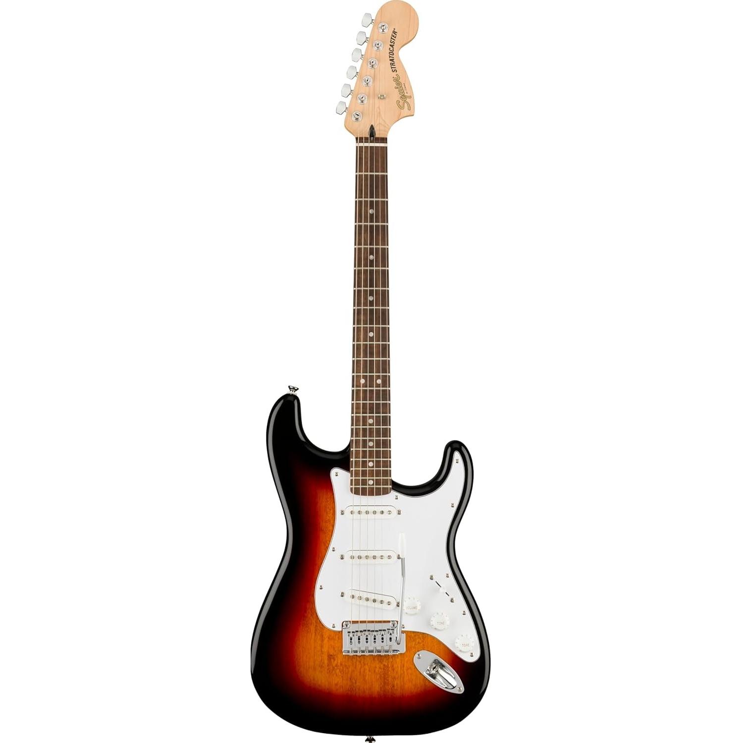 Squier Chitarra elettrica Affinity Series Stratocaster IL 3-Colour Sunburst (Chitarra elettrica, Pioppo), Chitarra, Multicolore
