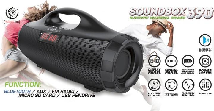 Actual product image Rebeltec SoundBox 390 Bluetooth garsiakalbis (12 h)