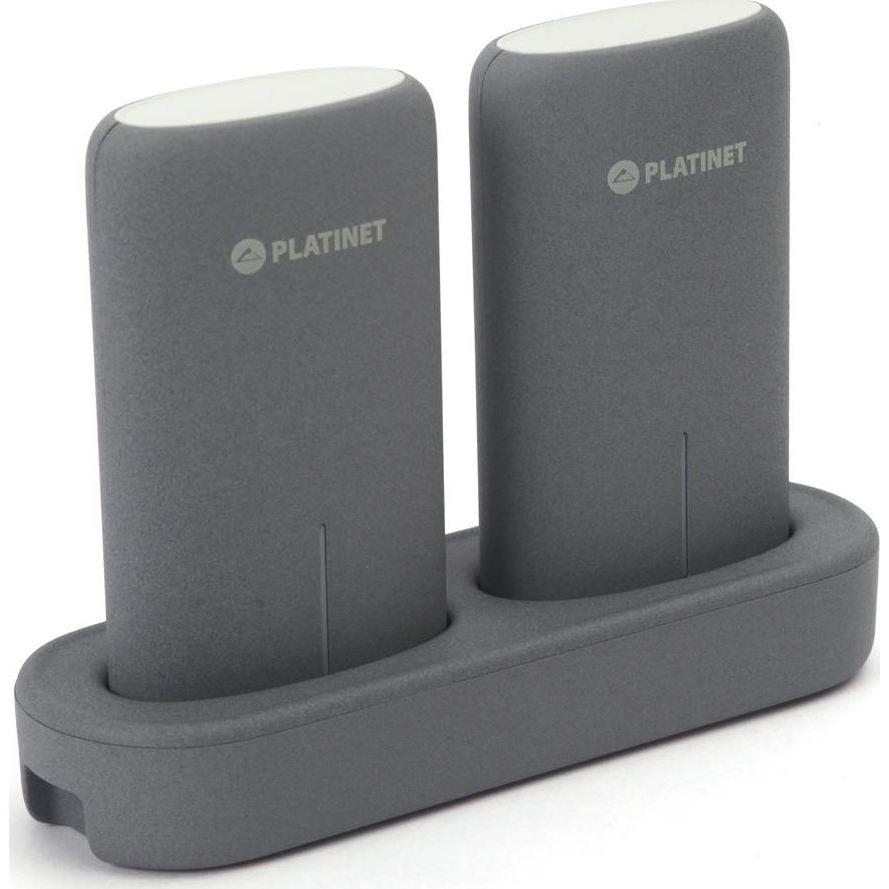 Platinet Powerbank connection station 5000 mAh gray (PMPB5DG) (5000 mAh, 10 W, 10 Wh), Powerbank, Grau