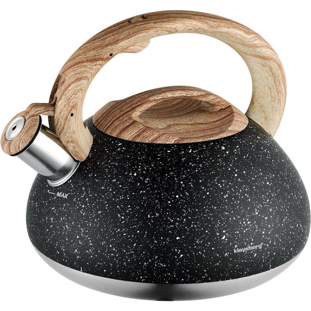 Klausberg TEA WITH WHISTLE 2.7L KB-7282 GRANIT WOOD, Wasserkocher