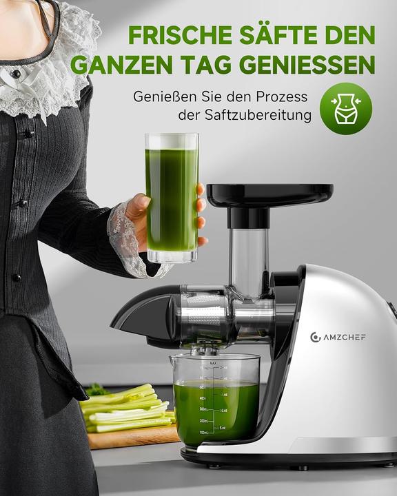 Actual product image Amzchef Cold Press Juicer Silent Reverse Function