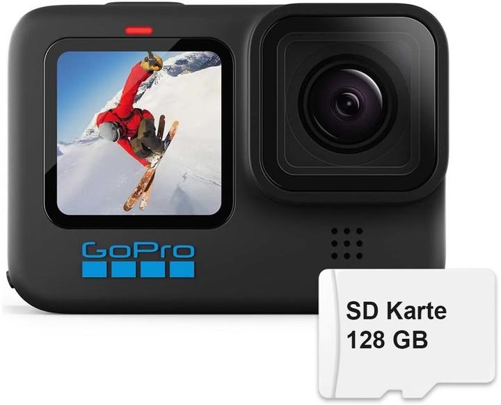 Image du produit GoPro HERO10 Black (carte MicroSDXC de 128 Go incluse) (60p, Bluetooth, WiFi)
