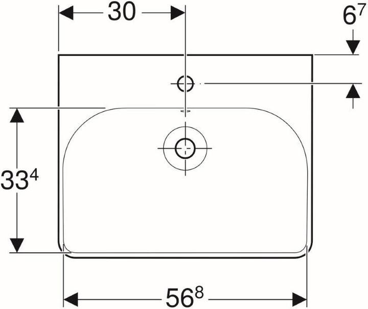 Productafbeelding Geberit Onhandelbaar, Smyle Vierkant, 60x48 cm (480 mm, 600 mm)