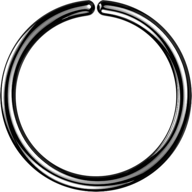 Actual product image Star Piercing Micro Piercing Ring black with Titanium Coating (without brass, Surgical steel 316L)