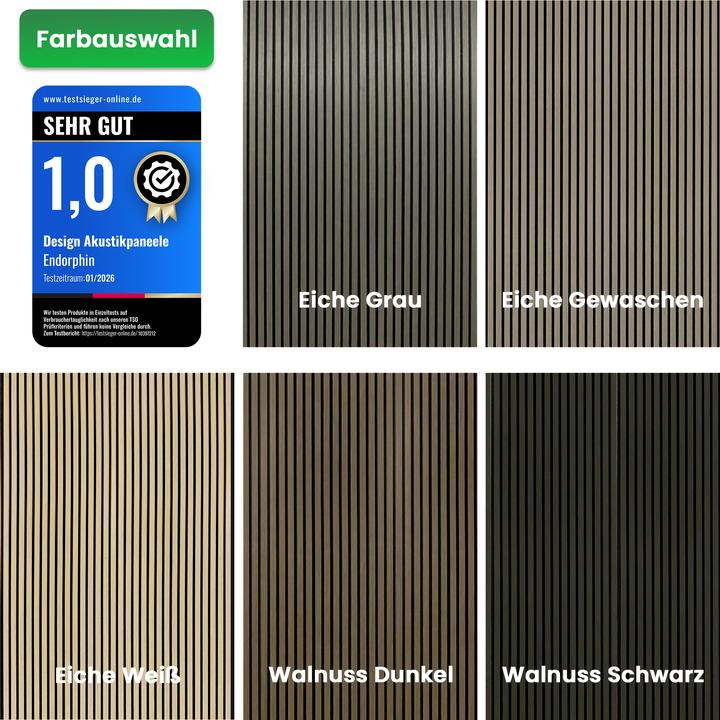 Produktbild Endorphin 10 Stück Akustikpaneele 61x266x2,1cm Holzfurnier Eiche natur-hell (61 x 266 cm)