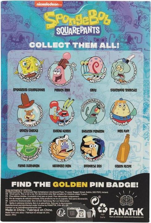 Image du produit Fanattik Bob l'éponge badge à épingler Display Mystery Pin Badge (12)