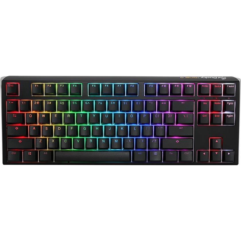 Ducky One 3 Classic Black/White TKL Gaming Tastatur, RGB LED - MX-Silent-Red (DE, Kabelgebunden), Tastatur, Schwarz, Wei...