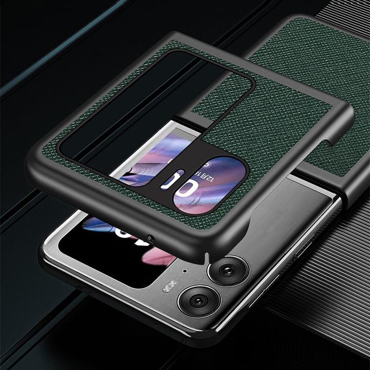 Produktbild Cover-Discount OPPO Find N2 Flip - Cross Textur Schutzcase schwarz (Oppo Find N2 Flip)