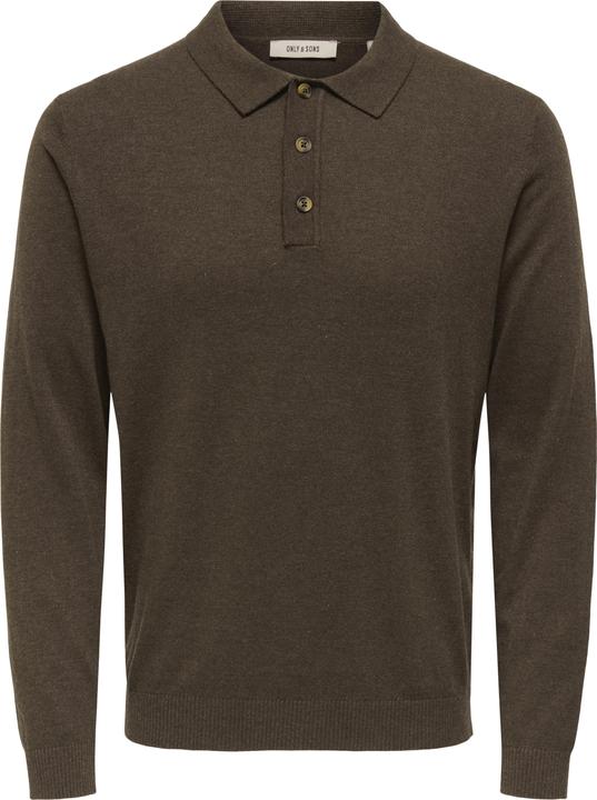 Actual product image Only & Sons Onsloui Reg 12 Ls Mel Polo Knit Noos (M)