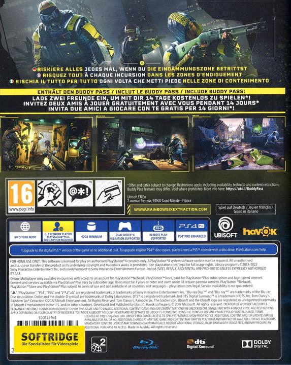 Image du produit Ubisoft Rainbow Six : Extraction (PS4, Multilingue)