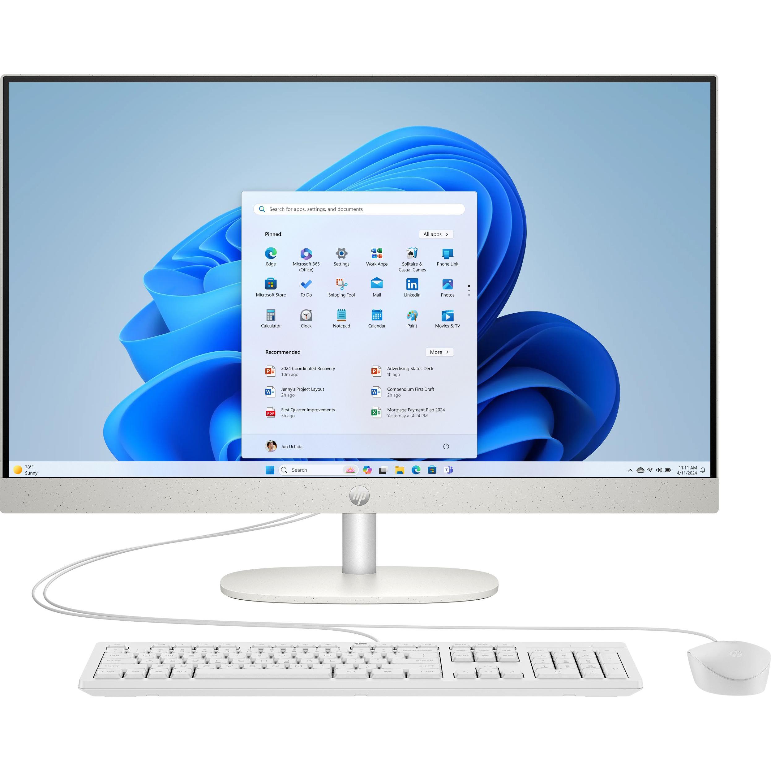 HP 27-cr2150ng AI (512 GB, 16 GB, Intel Core Ultra 5 225), PC, Weiss