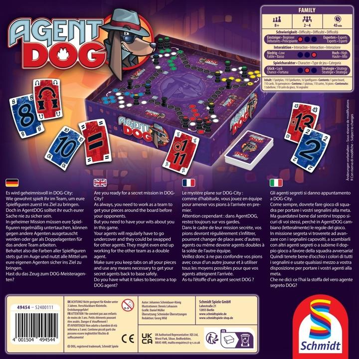 Produktbild Schmidt Spiele Agent DOG (mult) (Deutsch, Englisch, Französisch, Italienisch, 2 - 4 Spieler)