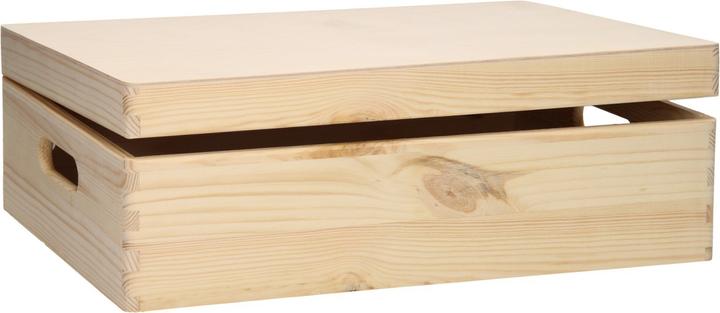 Actual product image Playwood Storage box rectangle flap lid pine