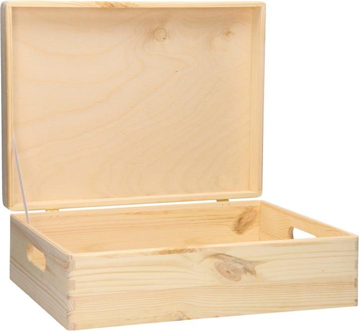 Actual product image Playwood Storage box rectangle flap lid pine