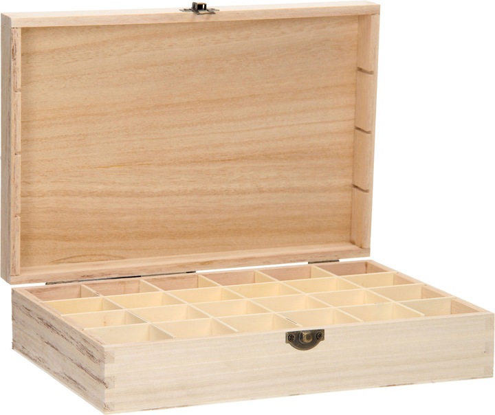Actual product image Playwood Wooden box with 24 compartments