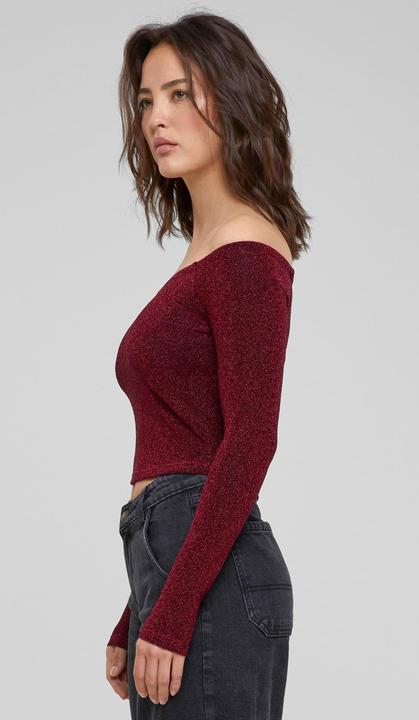 Image du produit Urban Classics Ladies Off Shoulder Glitter Longsleeve (5XL)