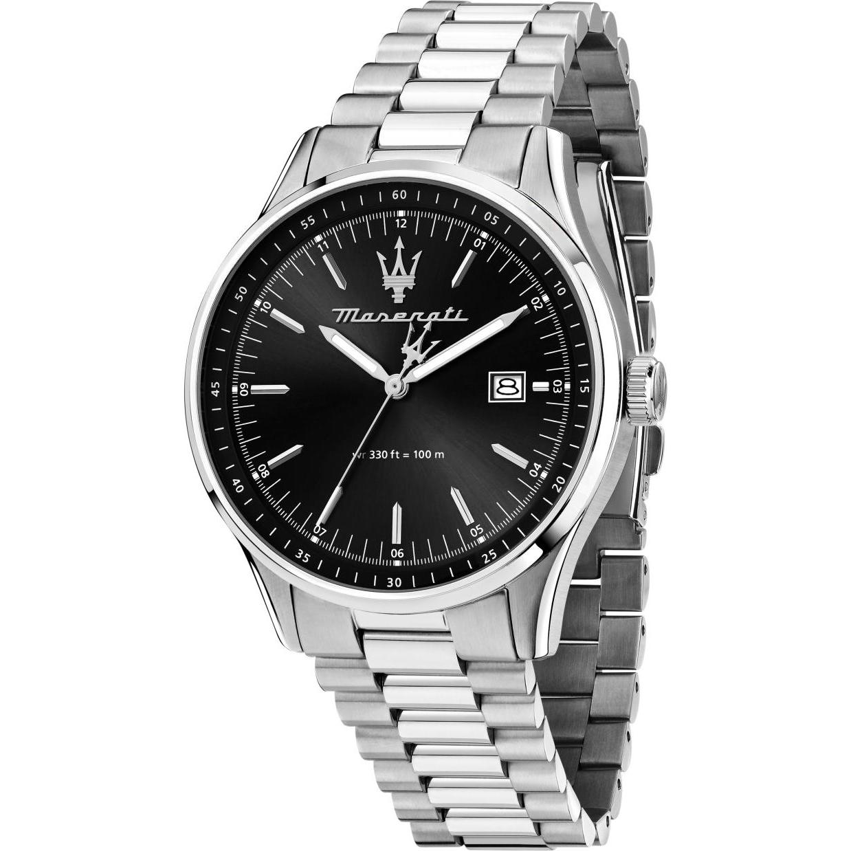 Maserati, Armbanduhr, Sorpasso, Silber, (Analoguhr, 42 mm)