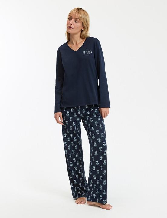 Produktbild Anne Weyburn Pyjama mit langen Ärmeln aus Baumwoll-Jersey (M)