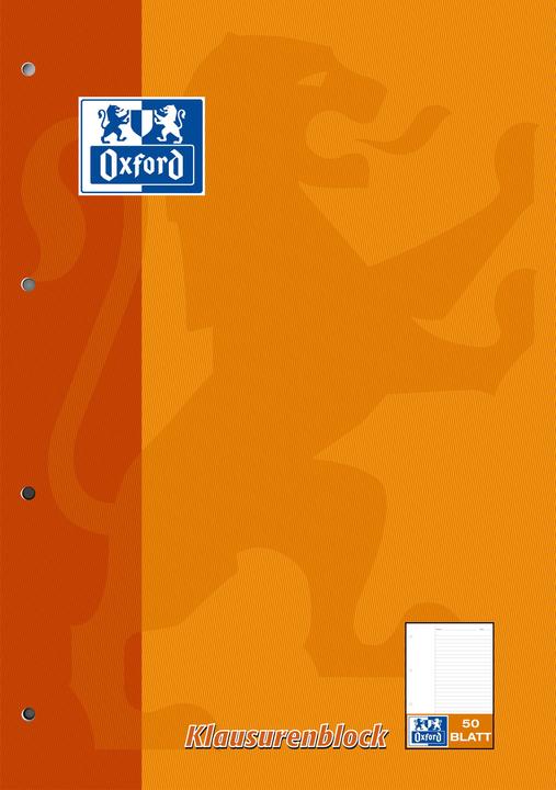 Actual product image Oxford Klausurenblock (A4, Lined, No binding)