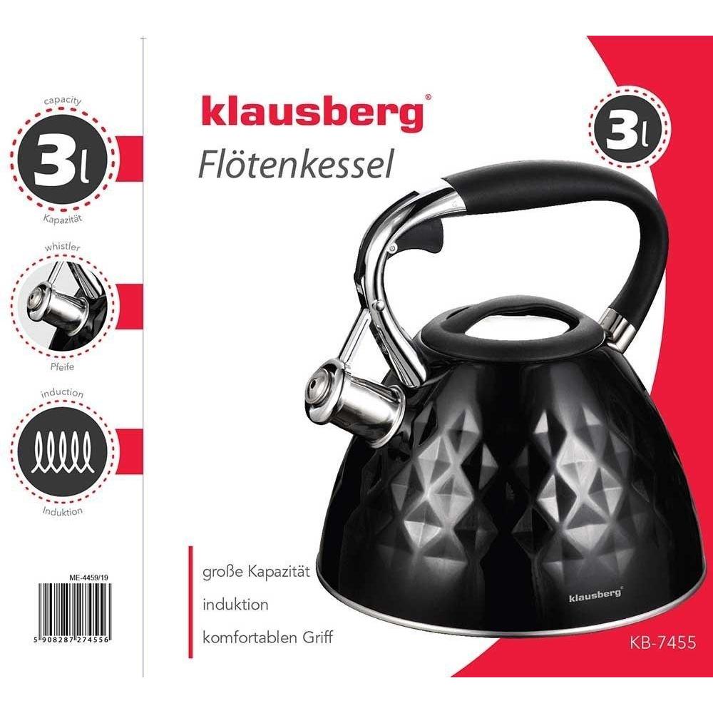 Thumbnail - Klausberg with whistle 3L KB-7455, Wasserkocher, Schwarz