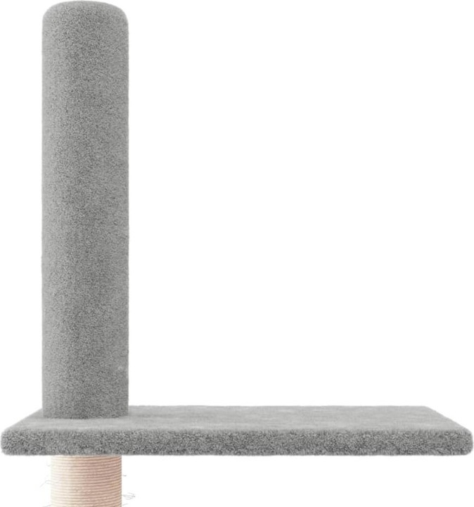 Actual product image VidaXL Kratzbaum Deckenhoch Hellgrau 250,5-276,5cm Katzenbaum Katzenkratzbaum (276.50 cm, Light grey)