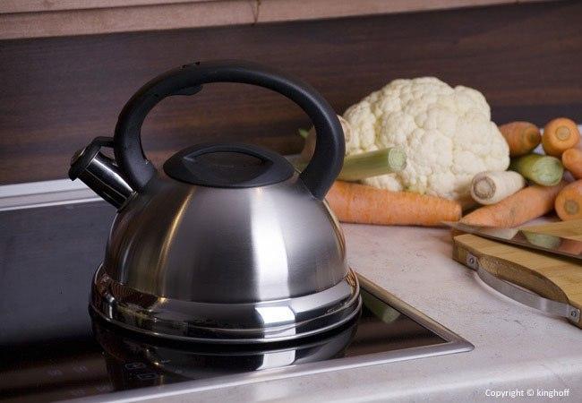 Actual product image Kinghoff Steel kettle with whistle 3 L KH-3236 (3 l)