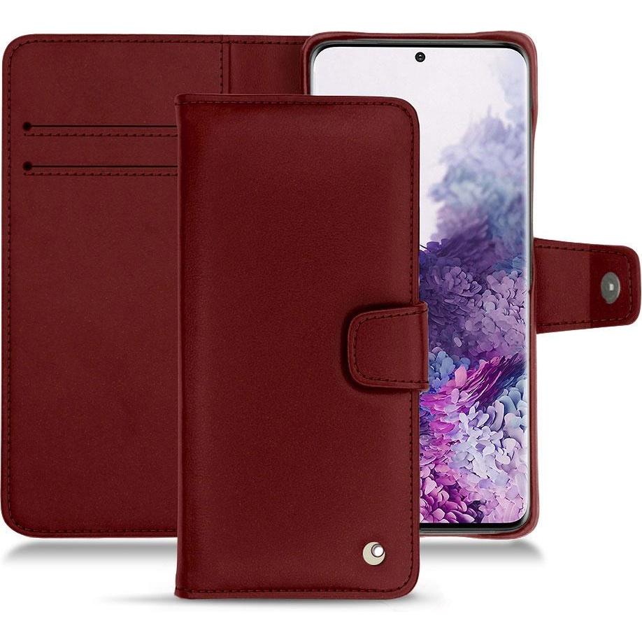 Noreve Lederschutzhülle Wallet (Samsung Galaxy S20), Smartphone Hülle, Rot