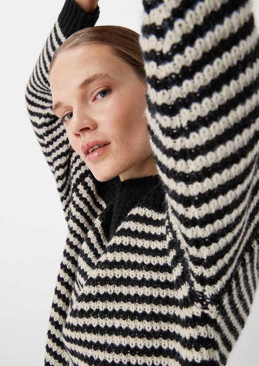 Produktbild Comma Strickpullover Strickpullover mit Logo-Applikation (44)