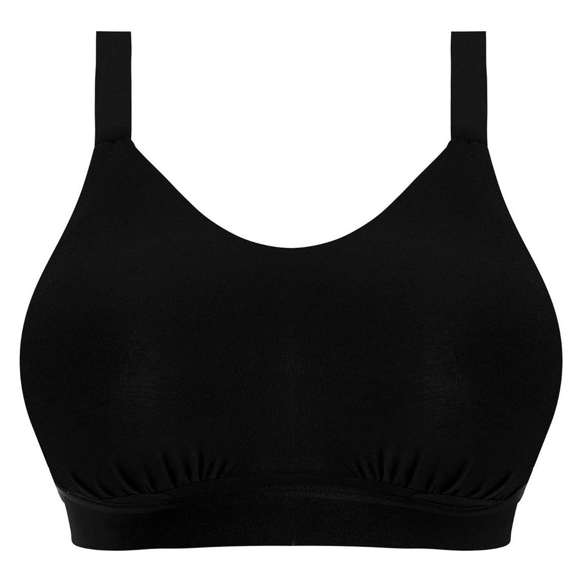 Elomi, BHs, Downtime Non Wired Bralette - Black - Maat (Eu) 95G, Schwarz, (Einzelpack, 95 G)
