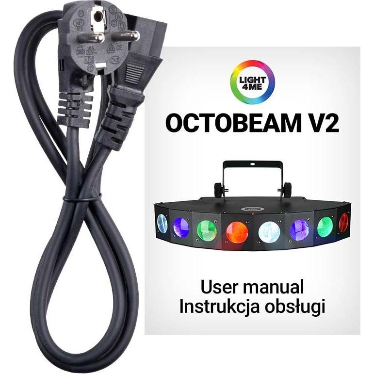 Light4Me OCTOBEAM V2 LED-Strahler mit Disco-Effekt, Accessori per illuminotecnica