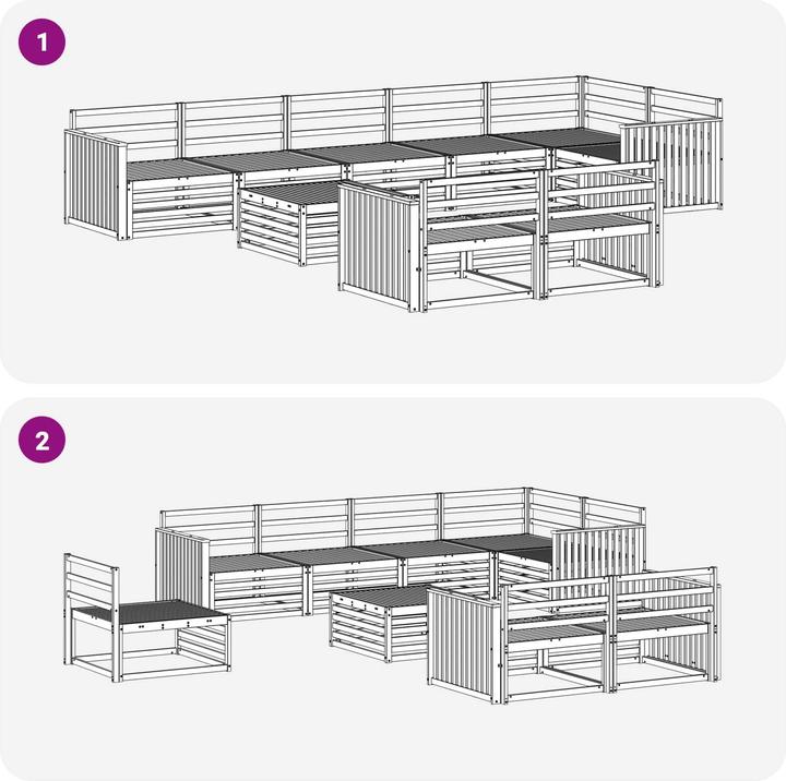 Produktbild vidaXL Outdoor-Sofa