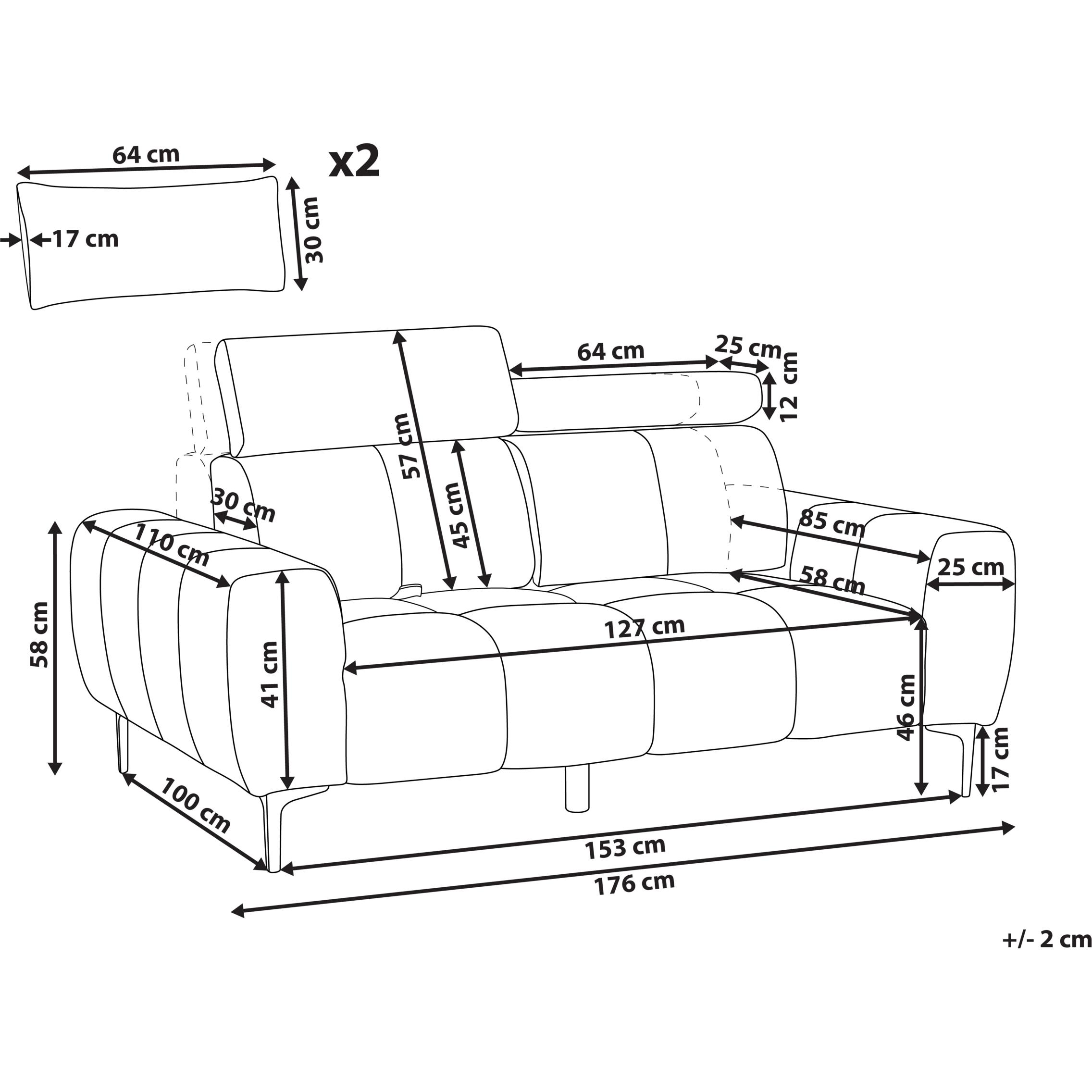Thumbnail - Beliani, Sofa, Vegamo (2-Sitzer)
