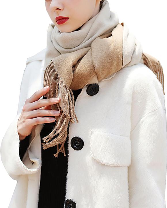 Produktbild Only-Bags.Store Kaschmirschal übergross Pashmina grosse warme Schals wickelt 2-tone für Herbst Winter