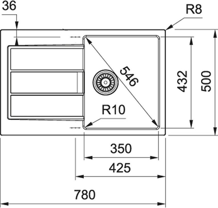 Image du produit Franke Sirius S2D 611-78 (Éviers à poser, 78 cm, 50 cm)
