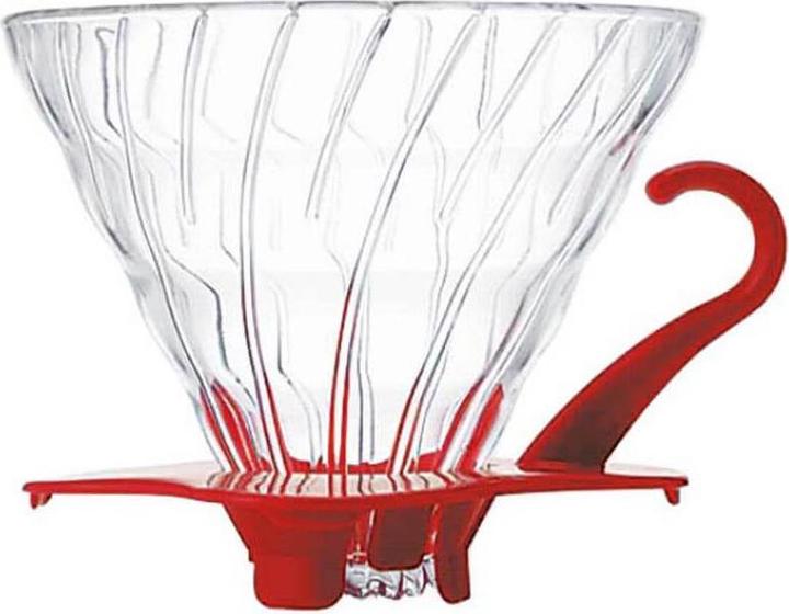 Hario Porzellan Kaffeefilter V60 Glas rot (1 l)