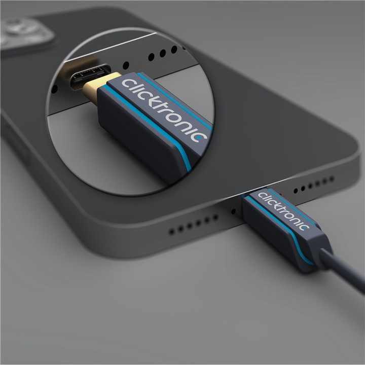 Produktbild clicktronic USB-C to HDMI Cable. M/M. Blue. 2.0m (2 m, HDMI)