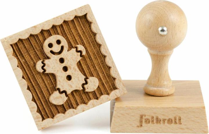 Produktbild Folkroll 3D-Motiv-Teigstempel 'Lebkuchenmann'