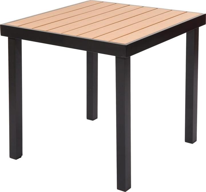 Actual product image Mirpol Gartentisch IZZY 4-Sitzer 79x79x74 braun/schwarz (79 cm)