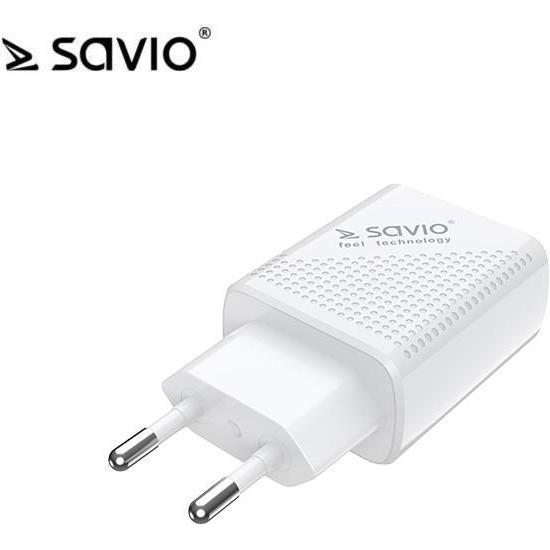 Elmak SAVIO LA-05 USB fast charging power supply 3.0 18W + 1m cable USB type C charger (1 m, USB 3.0), USB Kabel