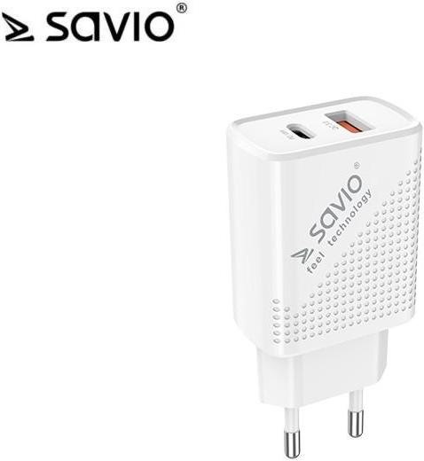 Actual product image Elmak SAVIO LA-05 USB fast charging power supply 3.0 18W + 1m cable USB type C charger (1 m, USB 3.0)