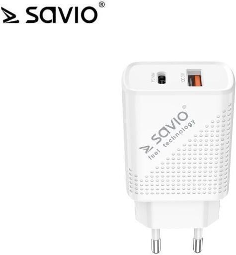 Actual product image Elmak SAVIO LA-05 USB fast charging power supply 3.0 18W + 1m cable USB type C charger (1 m, USB 3.0)