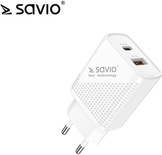 Actual product image Elmak SAVIO LA-05 USB fast charging power supply 3.0 18W + 1m cable USB type C charger (1 m, USB 3.0)