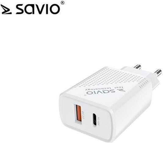 Actual product image Elmak SAVIO LA-05 USB fast charging power supply 3.0 18W + 1m cable USB type C charger (1 m, USB 3.0)