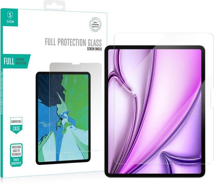 SIGN Full Screen Protector Tempered Glass for iPad Air/iPad Pro 13" 2024 (iPad Air)