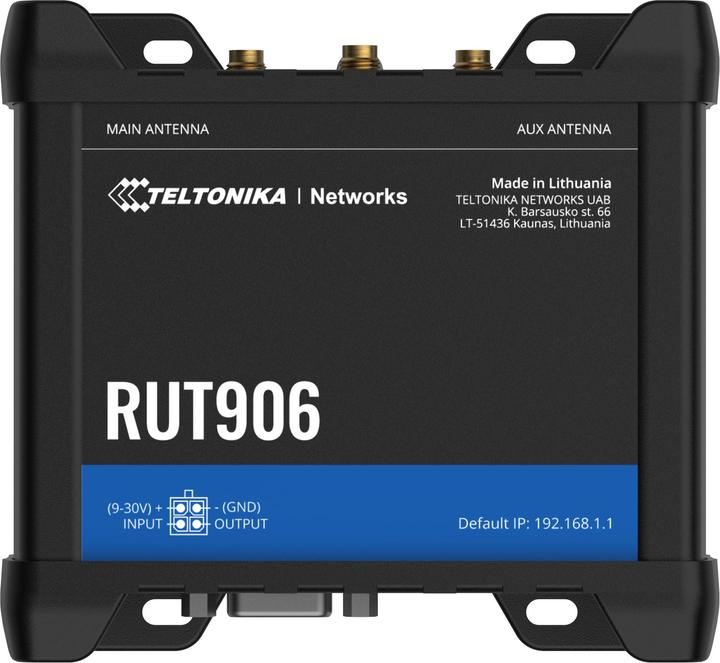 Actual product image Teltonika RUT906 4G/LTE RS232/RS485 Router